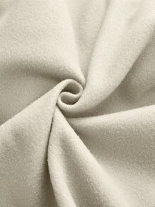 Manfinity Homme 男士字母圖案撞色插肩袖抽繩加絨內裏連帽衫不帶T恤 - 杏色 - 查看 4