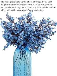 1PC/3/6PCS 人造花束满天星婚礼装饰，假植物房间装饰秋季装饰假花花园秋季装饰中心装饰品家居花瓶装饰，餐厅，卧室，浴室装饰，情人节，新年装饰，户外花园插花，拍摄道具，窗台插花，情人节，礼物