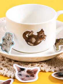 46入組貓咪圖案貼紙 - 彩色 - 查看 2