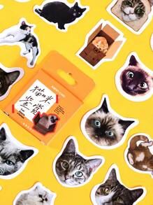 46入組貓咪圖案貼紙 - 彩色 - 查看 3