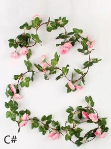 1pc Artificial Flower Vine Decoration - Multicolor - View 4