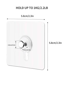 2 móc treo tường trong suốt - Trong sáng - Xem 2