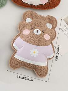 1 pieza Bolsa de agua caliente con diseño de oso de dibujos animados de color al azar - Multicolor - Ver 2