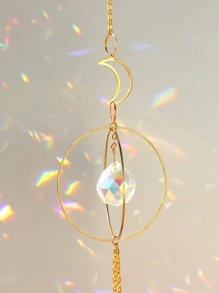 1 pieza Colgante de pared con diseño de luna cristal - Multicolor - Ver 3