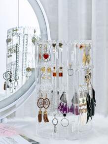 1pc Clear Jewelry Storage Rack - Clear - View 4