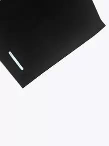 Men Drawstring Waist Shorts - Black - View 5