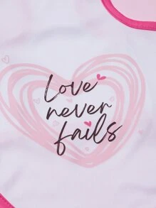 PETSIN 1pc Heart & Letter Graphic Pet Tank - Multicolor - View 5