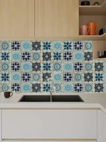 10入組曼陀羅圖案啞光瓷磚地板貼紙 - 彩色 - 查看 5