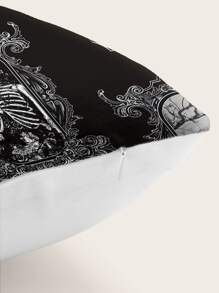 ROMWE Goth 人像和骷髏圖案靠墊套不附帶墊芯 - 彩色 - 查看 2