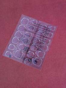 ROMWE Grunge Punk 24 piezas Uña postiza con patrón de mármol & 1 hoja cinta - Blanco y Negro - Ver 6