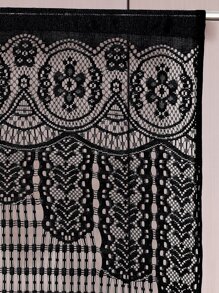 1pc Floral Pattern Tassel Curtain