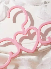 ROMWE Kawaii 2pcs Heart & Wing Design Hanger - Pink - View 2
