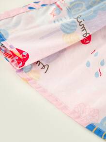 Niñitas 1 pieza conejo & con estampado de dibujos animados de manga raglán Top & 1 pieza Pantalones - Multicolor - Ver 6