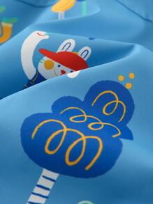 小男童卡通圖案翻蓋口袋連帽夾克