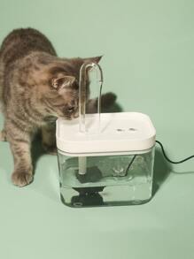 Usb電源線1.5l自動循環寵物飲水器貓狗飲水泉餵食碗隨機顏色