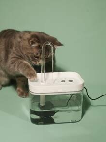 Usb電源線1.5l自動循環寵物飲水器貓狗飲水泉餵食碗隨機顏色