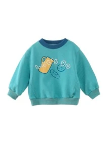 小男童卡通圖案運動衫