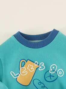 小男童卡通圖案運動衫