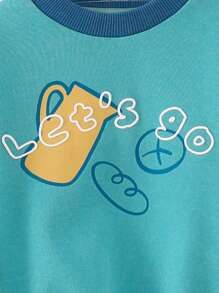 小男童卡通圖案運動衫