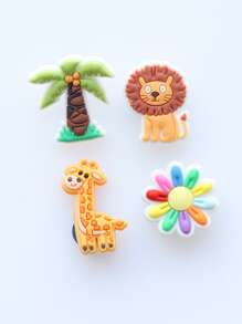 4pcs Thú vật Loạt Giày Đối với Giày dép Đồ trang trí - Nhiều màu - Xem 2