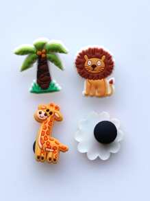 4pcs Thú vật Loạt Giày Đối với Giày dép Đồ trang trí - Nhiều màu - Xem 3