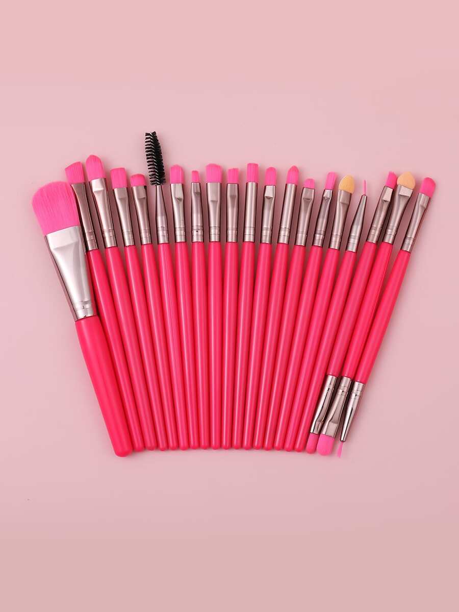 20 piezas Juego de brochas de maquillaje de pelo sintético premium, Juego de brochas para mezclar sombras de ojos, Herramientas cosméticas, Juego de brochas, Juego de brochas de maquillaje, Juego de maquillaje completo, Juego de brochas de maquillaje, Kit de maquillaje completo, Juego de brochas, Juego de brochas de maquillaje, Juego de regalo de maquillaje, Juego - Ver 1