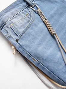 Uomo Jeans strappati con catena - Lavaggio chiaro - Visualizzare 5