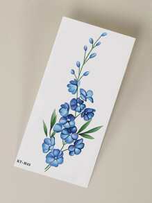 1pc Romantic Floral Pattern Temporary Tattoo Sticker For Arm Body - Multicolor - View 5