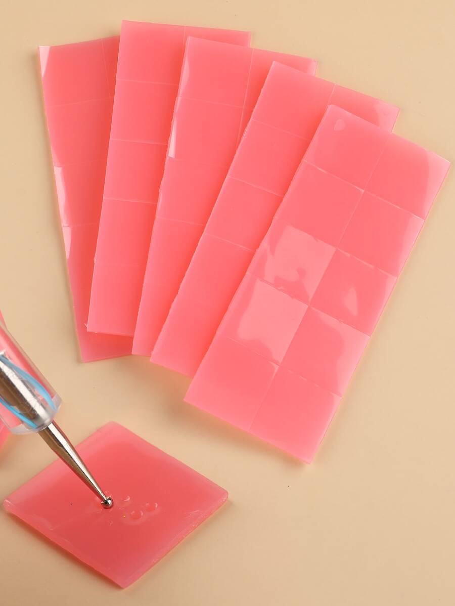FULL BEAUTY 100pcs Nails Adhesive Glue Clay Diy Nail Art Adhesive Poster Putty Manicure Training Art Clay Nail Sticker For Girls Women Nail Art Clay, Reusable Nail Art Clay, Nail Art Plasticine,Manicure - Pink - View 1