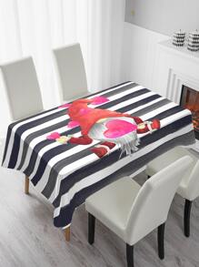 1pc Gonk Print Tablecloth - Multicolor - View 1
