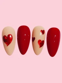 1sheet Heart Pattern Nail Art Sticker Nail Stickers DIY Nails Nail Supplies - Multicolor - View 2