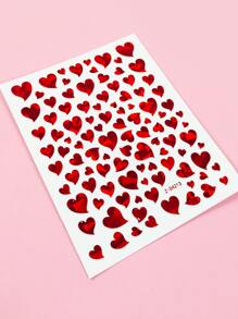 1sheet Heart Pattern Nail Art Sticker Nail Stickers DIY Nails Nail Supplies - Multicolor - View 4