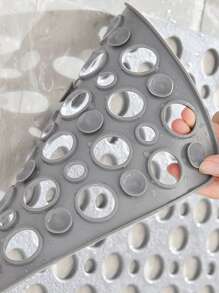 1pc Hollow Out Anti-Slip Shower Tread Sticker, Modern Grey Non-Slip Shower Stall Mat For Bathroom Home Bathroom Decor Fall Decor Back To School