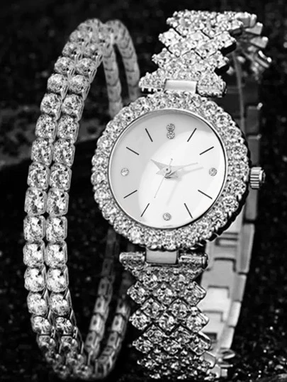 مجموعة 3 قطع ساعة يد نسائية كاجوال بأرقام رومانية مرصعة بالراين كاملة، مقترنة بإكسسوارات مجوهرات وسوار مرصع بالراين، مناسبة لحفل الزفاف، هدايا الأعمال، الاجتماع السنوي، هدايا الموظفين، السيدات ذوات الأعمال الراقية، الملابس اليومية، هدايا عيد الميلاد، هدايا حفلات العطلات، الحفلات، عطلات الشاطئ، هدايا عيد الحب، هدية مثالية للنساء، العائلة، الأصدقاء، الأحبة، الأمهات، الطلاب، المراهقين، البنات