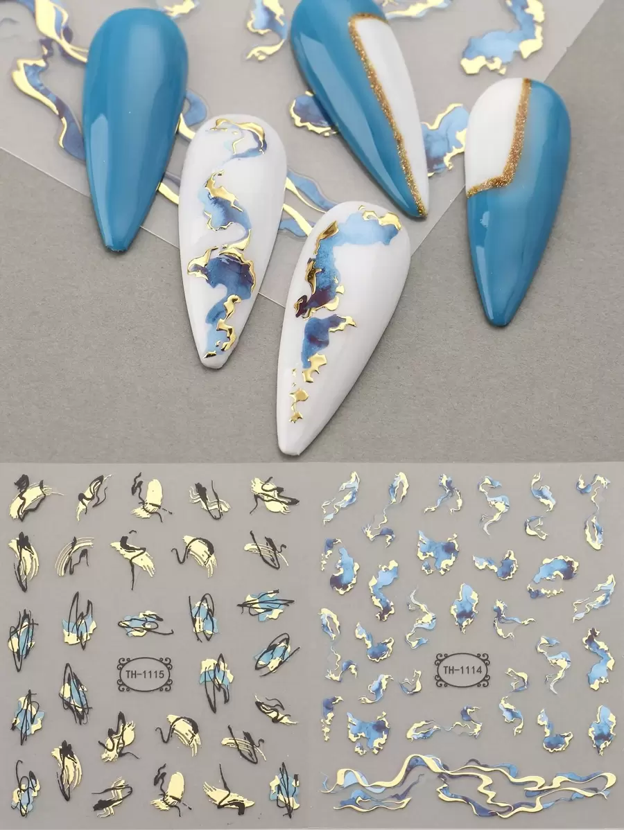 FULL BEAUTY 2 láminas de pegatinas de uñas con diseño de mármol para uñas, pegatinas de uñas para bricolaje pegatinas de uñas
pegatinas uñas
uñas pegatina
calcomanías para uñas decoración de uñas pegatinas de uñas pegatinas para uñas etiqueta engomada - Plateado - Ver 1