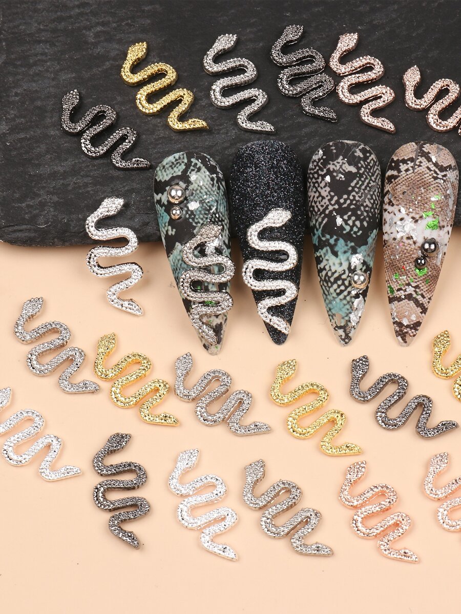 FULL BEAUTY 25 件蛇形美甲装饰配件 DIY 指甲饰物 指甲宝石 美甲用品 指甲 - 彩色 - 查看 1