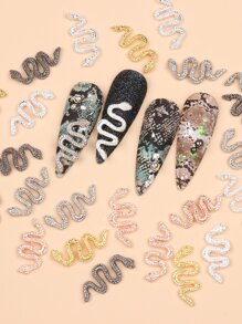 FULL BEAUTY 25 件蛇形美甲装饰配件 DIY 指甲饰物 指甲宝石 美甲用品 指甲 - 彩色 - 查看 5