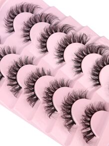 分體假睫毛，7對約15mm搖擺優雅3D睫毛 - 黑色 - 查看 2