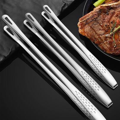 1 cái kẹp gắp thức ăn bằng thép không gỉ