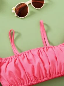 Toddler Girls Cold Shoulder Top & Floral Print Shorts - Multicolor - View 4