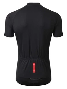 Áo thun nam tay raglan in chữ, thoáng khí. - màu đen - Xem 2