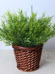 1pc Artificial Bamboo Leaf - Green - View 1