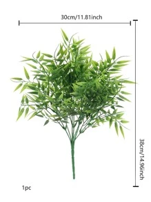 1pc Artificial Bamboo Leaf - Green - View 2