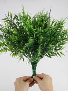 1pc Artificial Bamboo Leaf - Green - View 4