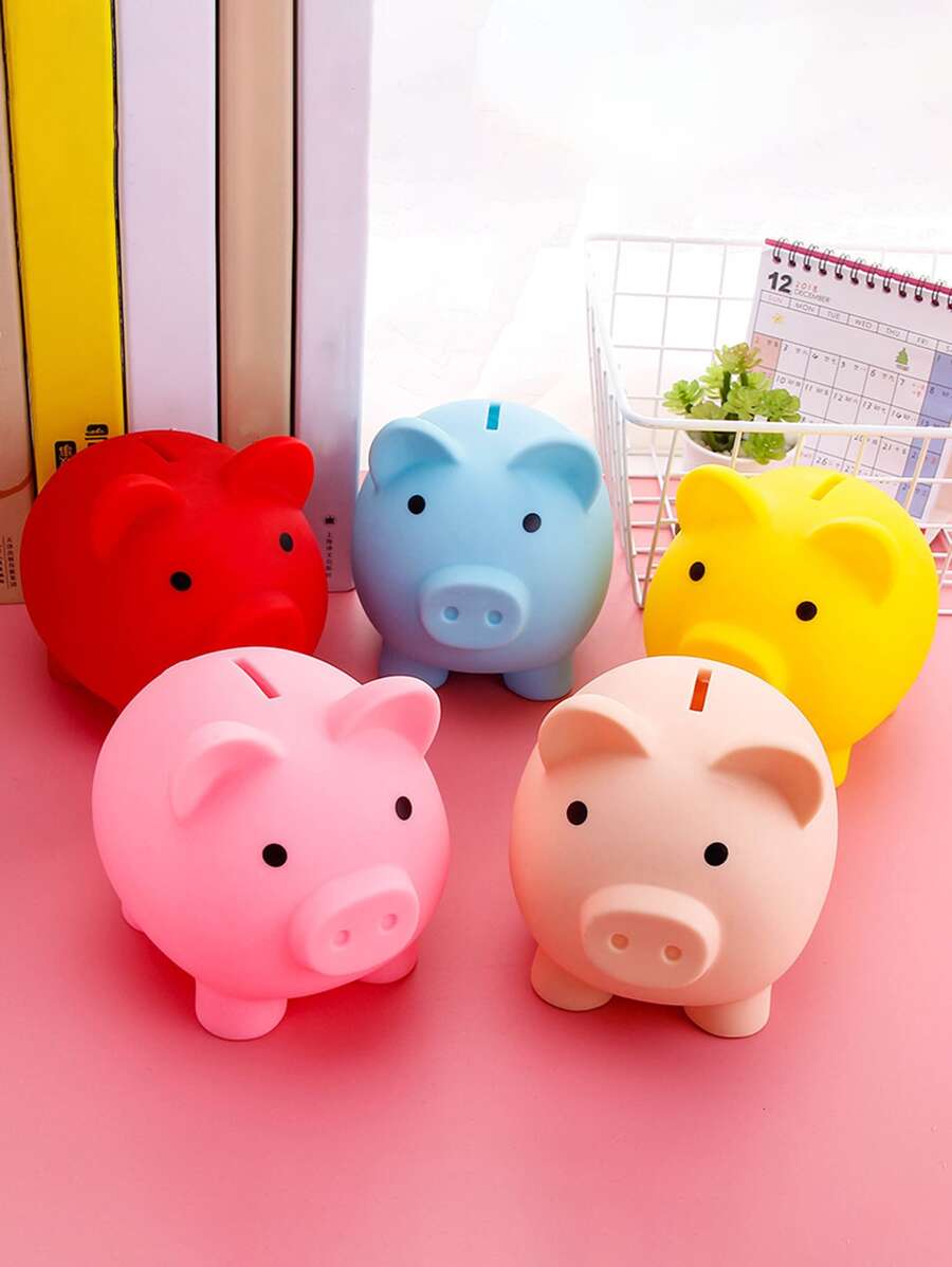 1pc Random Small Piggy Bank Money Box, Home Decor Money Saving Box, Children Piggy Money Bank Coin Bank Home Decoration - Multicolor - View 1