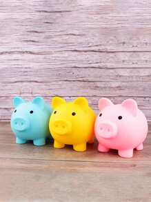 1pc Random Small Piggy Bank Money Box, Home Decor Money Saving Box, Children Piggy Money Bank Coin Bank Home Decoration - Multicolor - View 2
