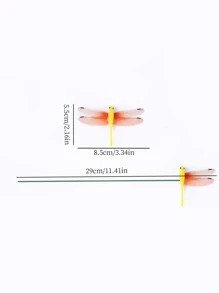 5入組蜻蜓設計裝飾花園樁 - 彩色 - 查看 2