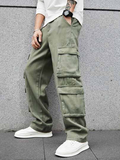 Guys Flap Pocket Side Cargo Trousers