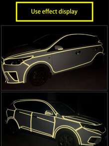 4 piezas reflectante de coche tira