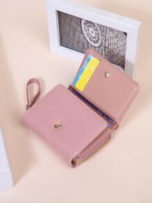 Heart Pattern Stitch Detail With Zipper Daily PU Leather Portable ID Card Credit Card Minimalist Fashion Modern Business Anniversary On Valentine Day For Birthday Gift Women Girls Female Lady Gift Bag Present Heart Hot Pink Wristlet Wallet For Women Wallet Purse Wallet Small Wallet - Pink - View 7